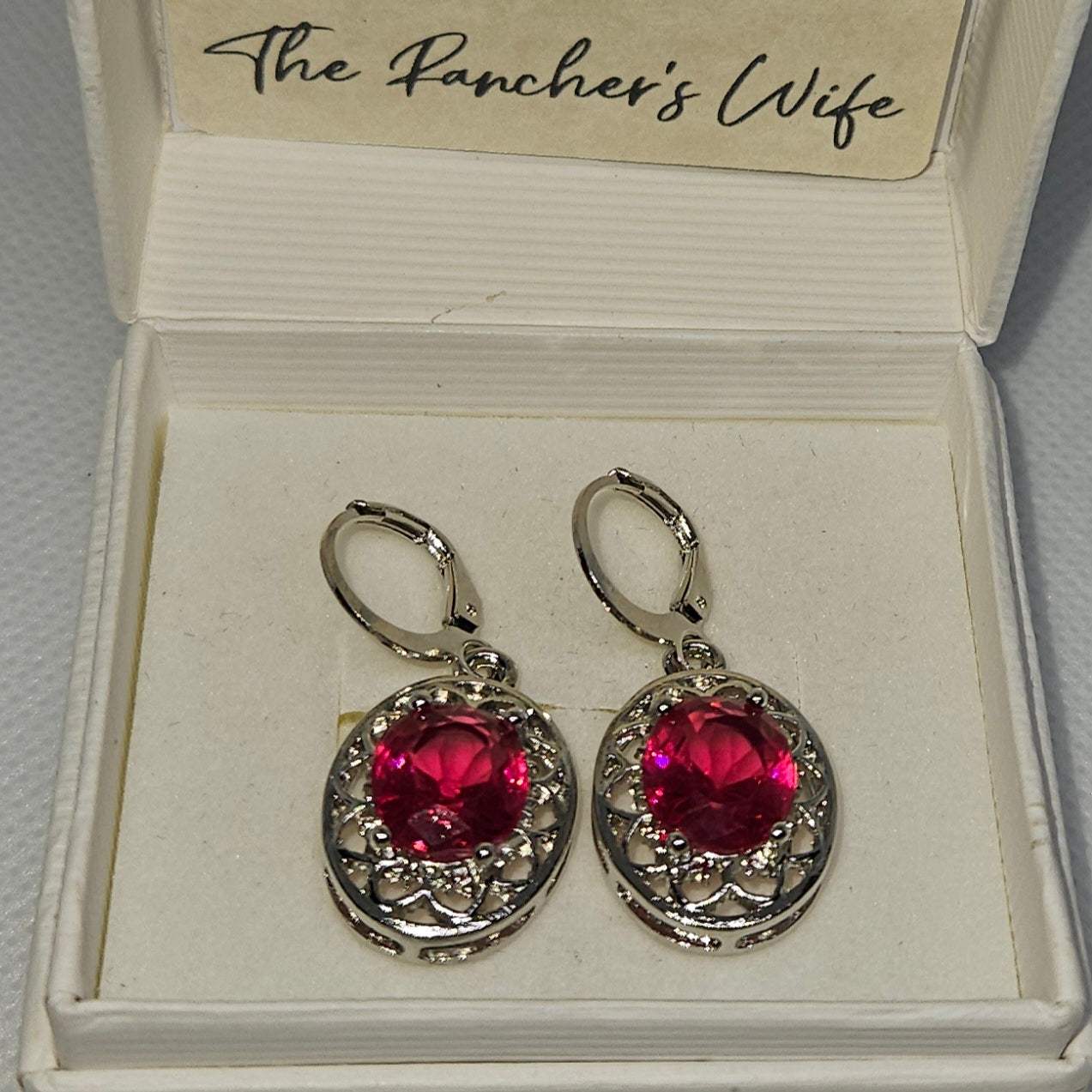 Colored Cubic Zirconia Drop Earrings
