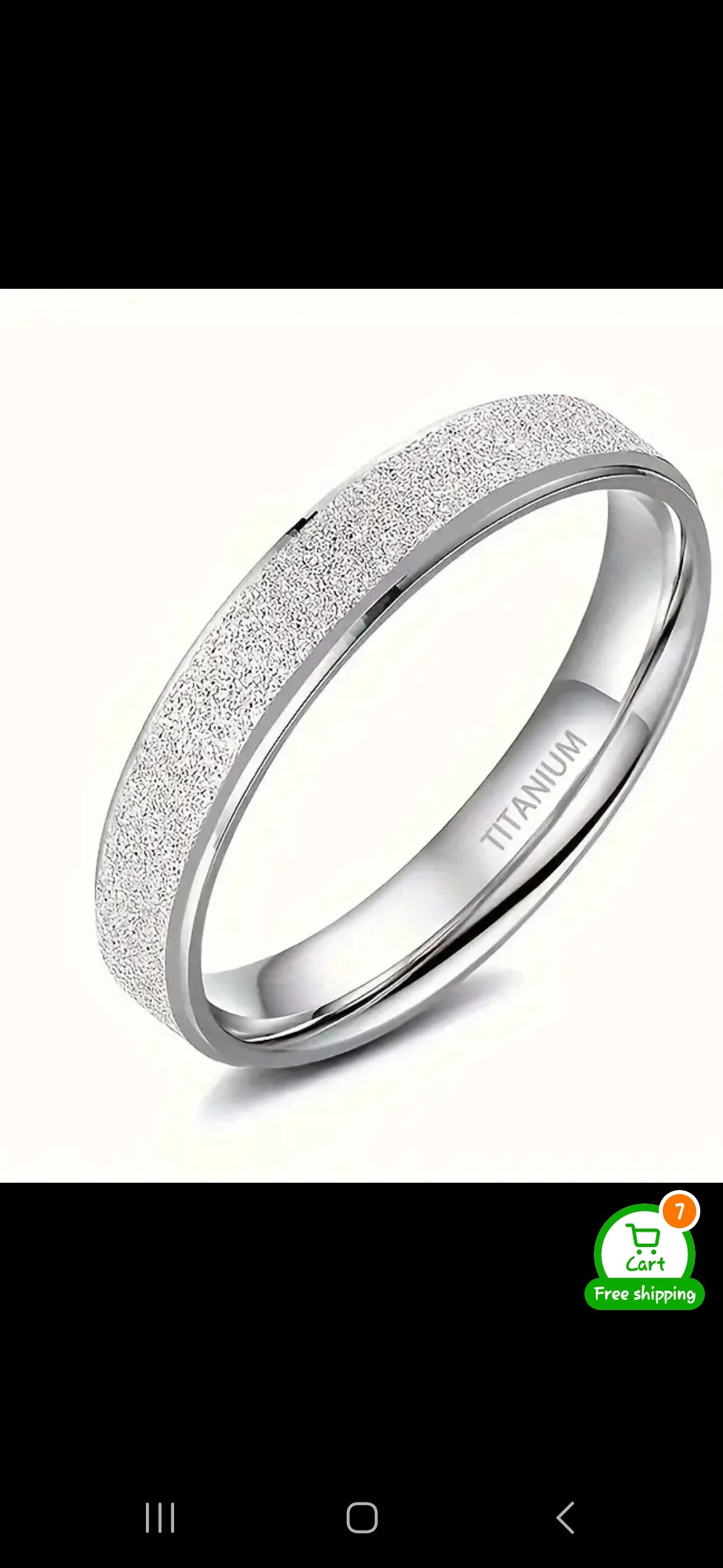 Ring - Frosted Titanium Band