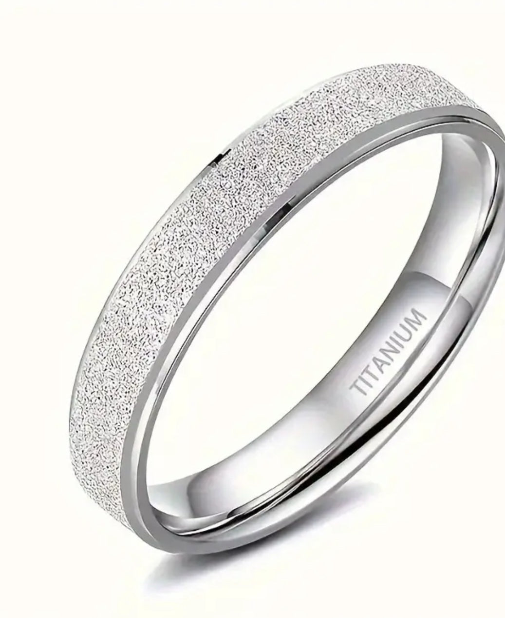 Frosted 4mm Titanium Band
