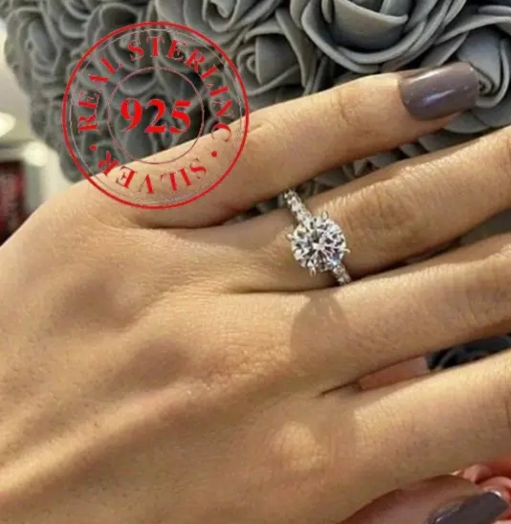Elegant 2-Piece Stackable Wedding Band Set, 925 Sterling Silver with Sparkling CZ,