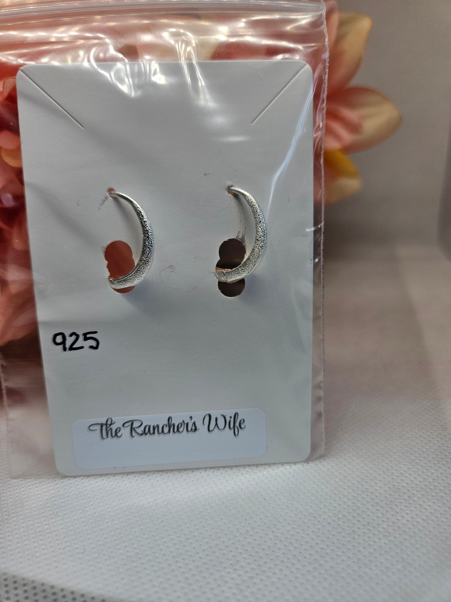 Silver hoop earrings 925
