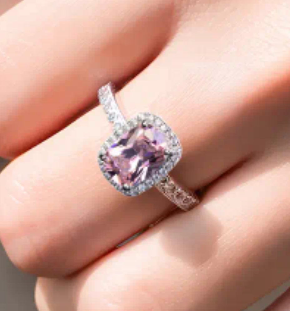 1 Women'S 925 Commitment Ring, Set with Synthetic Zirconia, Elegantly Designed to Shine