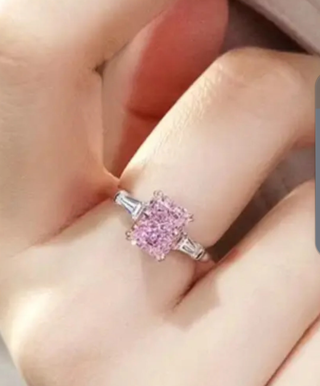 1pc Women's Engagement Ring Fashionable Silvery Inlaid Imitation Zirconia Decoration Ring Engagement Wedding Banquet Jewelry Valentine's Day Birthday Gift