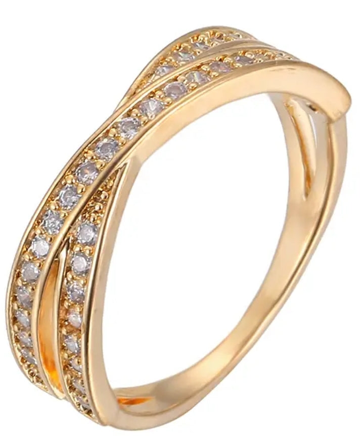 Minimalist Cross Zirconia Ring