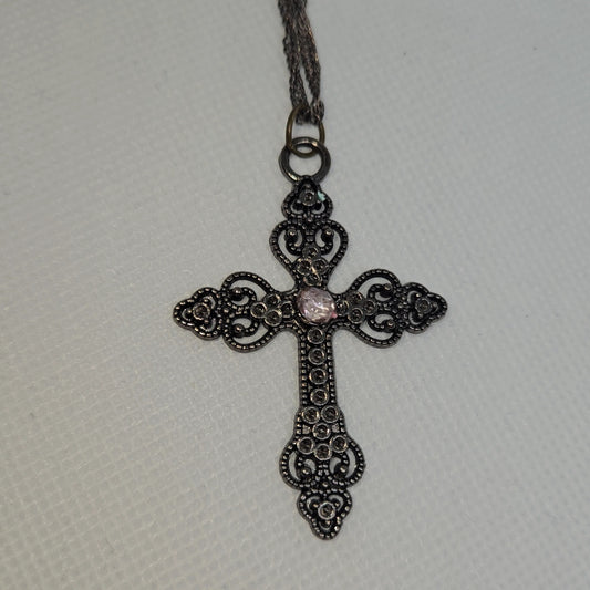 Gothic Cross Pendant with Chain