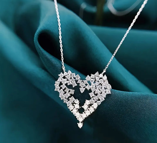 Necklace-Zirconia Icy Heart Necklace