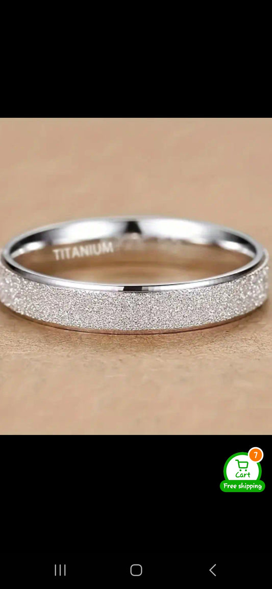Ring - Frosted Titanium Band
