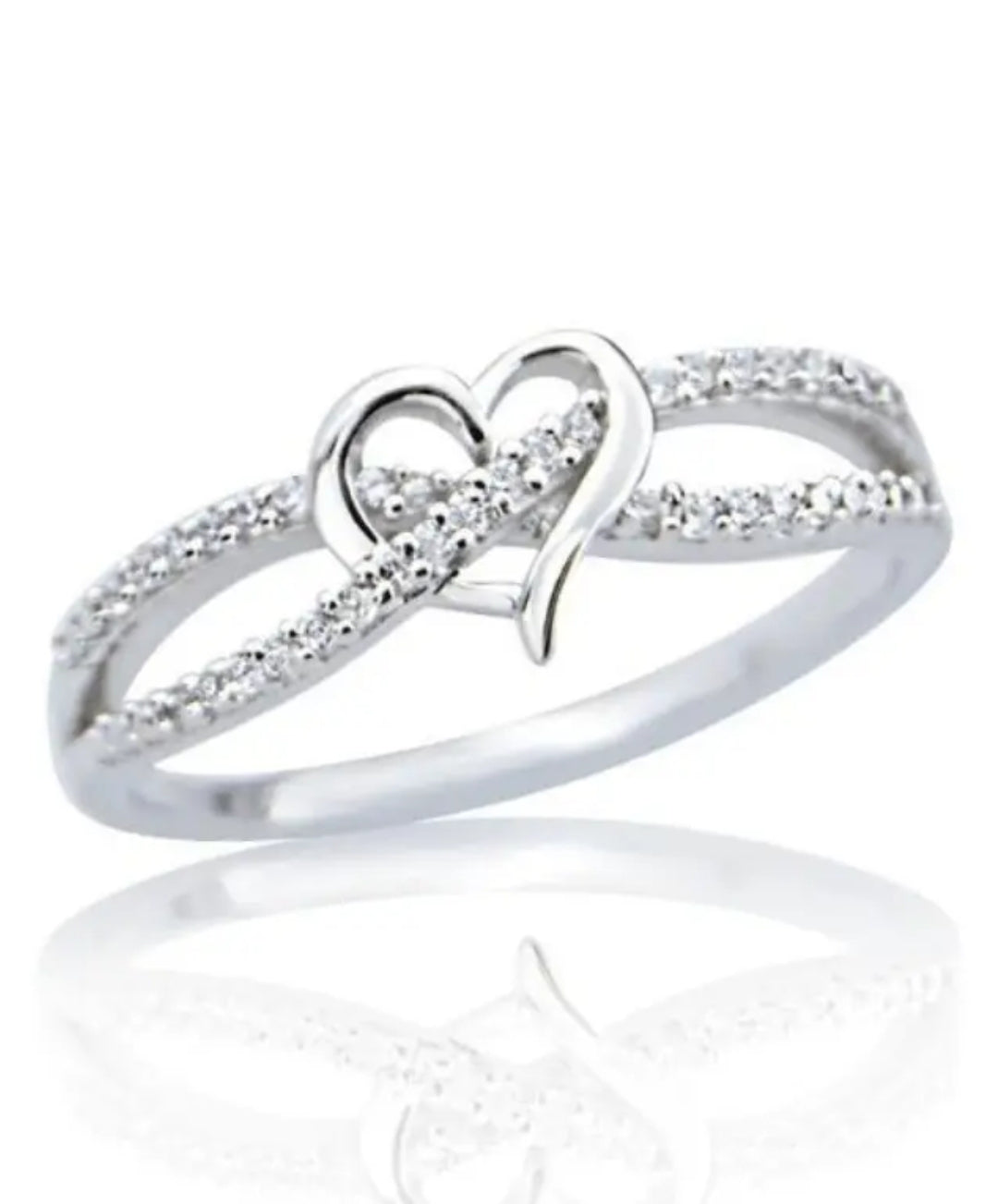 1pc Infinity Heart Cross Ring, Promise Ring