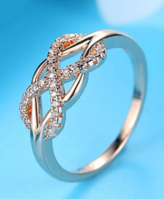 Elegant 14K Golden Plated Alloy Ring