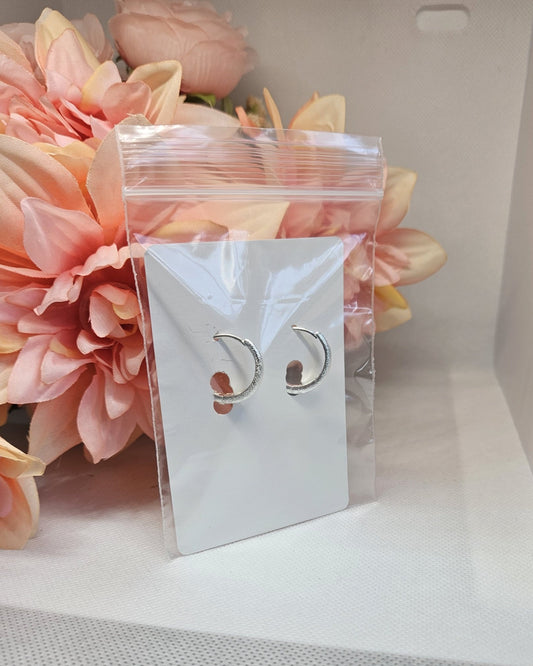 Silver hoop earrings 925