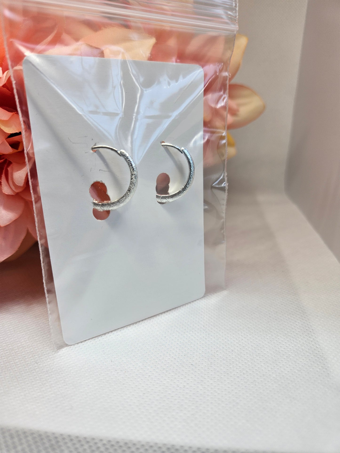 Silver hoop earrings 925