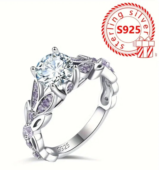 Elegant Sexy 925 Sterling Silver Butterfly Ring,