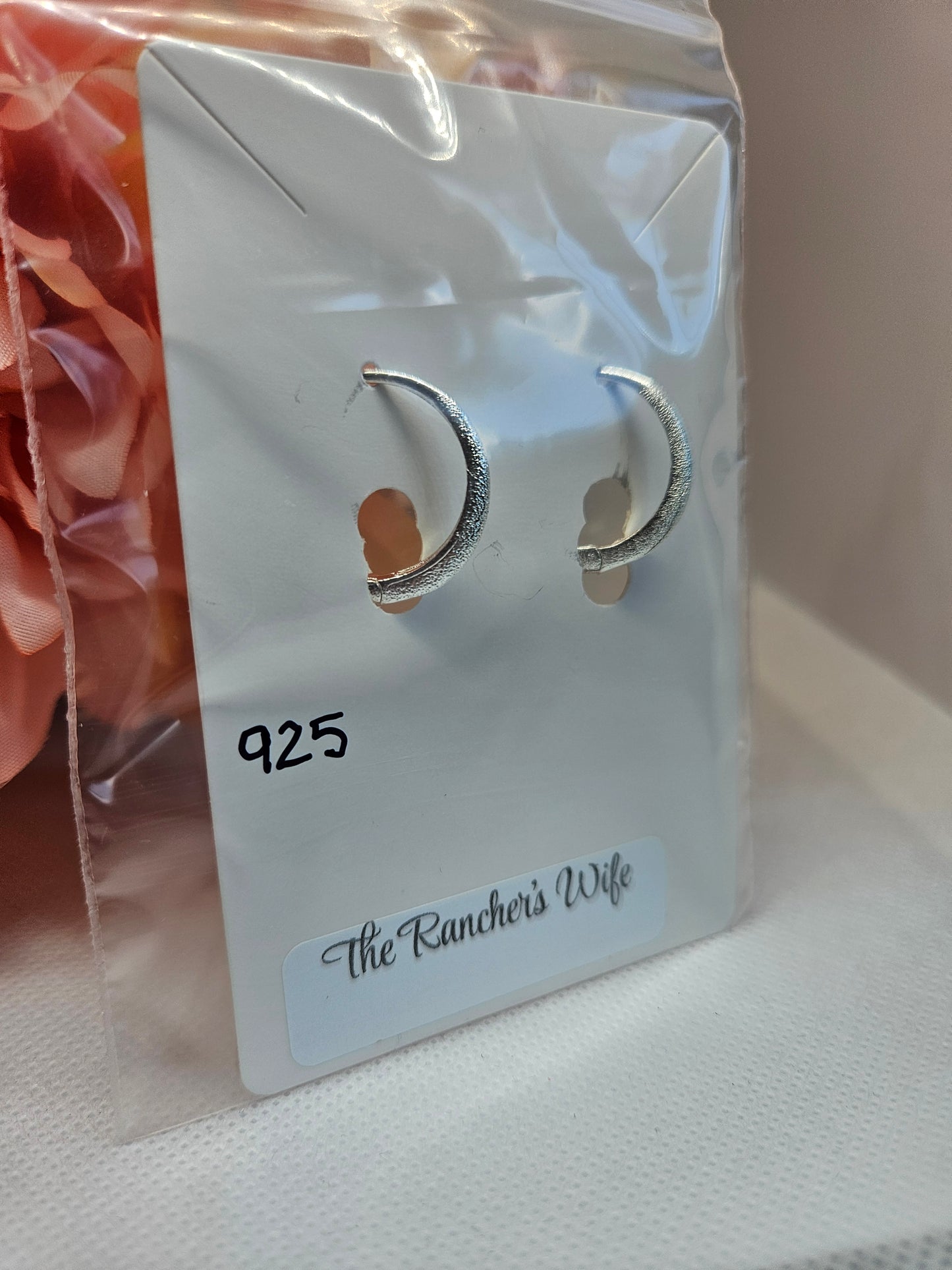 Silver hoop earrings 925